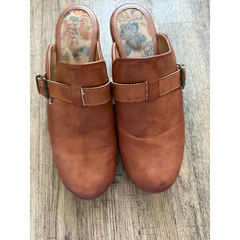 b.o.c. Born Concept Womens 11M Brown Platform Clogs Buckle Mules BC0025116 CHF22